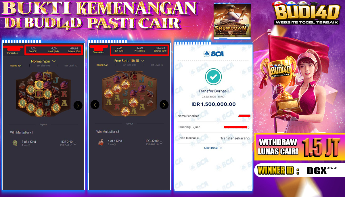 BUDI4D JACKPOT USERID:  DGX**** SLOT PGSOFT DEAD MENS RICHES Rp.1.500.000,- LUNAS